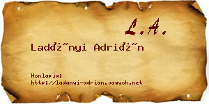 Ladányi Adrián névjegykártya